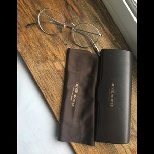 Oliver People’s ‘Coleridge’ Silver Eyeglasses